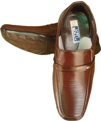 

Stylotrendz Shining Office Wear Formals Corporate Casuals For Men(Brown, Shining brown