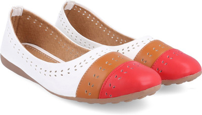 

Myra Multicolor Laser Cut Bellies For Women(White