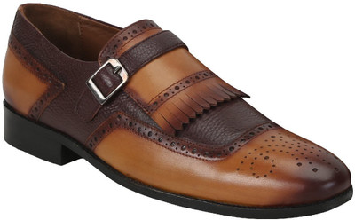 BRUNE Party Wear For Men(Brown, Tan