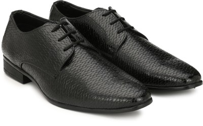 

Hirel's Weaving Derby Shoes Lace Up For Men(Black