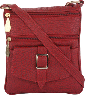 

Style Villaz Women Casual Maroon Leatherette Sling Bag