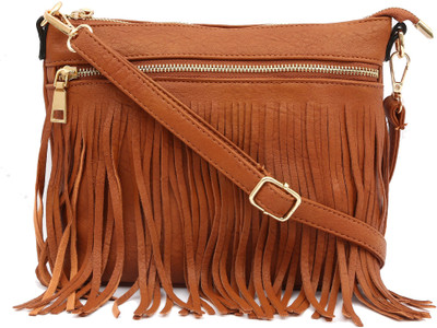 

Pepgirls Girls Casual Tan PU Sling Bag