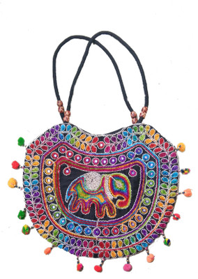 

poojajcollection Girls Casual Multicolor Cotton Shoulder Bag