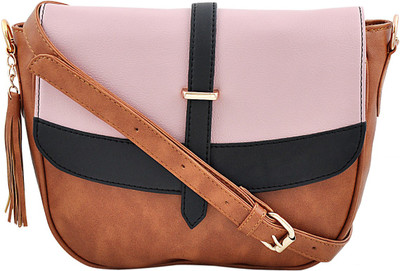 

Yelloe Women Tan Leatherette Sling Bag
