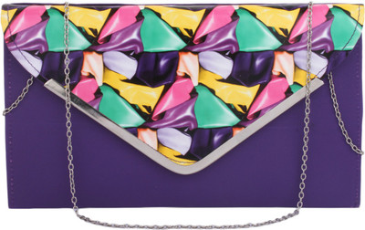 

Style Villaz Women Evening/Party Purple Leatherette Sling Bag