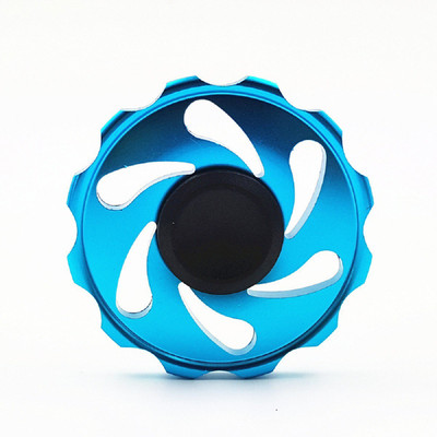 

SPACERAIL Full Alloy Wind Fire Wheels Aluminum Alloy Fidget Spinner with Stainless Steel Bearing(Blue)