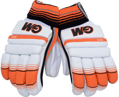 

GM 303 MENS Batting Gloves (Men, Orange, White), Black;orange;white