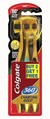 

Colgate 360 Charcoal Gold Soft Toothbrush(Pack of 3)