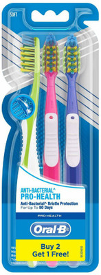 

Oral-B Pro-Health Anti-Bacterial Soft Toothbrush(Pack of 3)