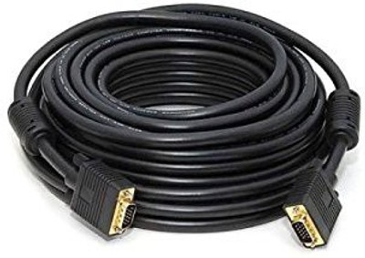 

C&E TV-out Cable Standard 15-Pin VGA Male to VGA Male, 25-Feet, 1-Pack(Black, For Computer, 7.62 m)