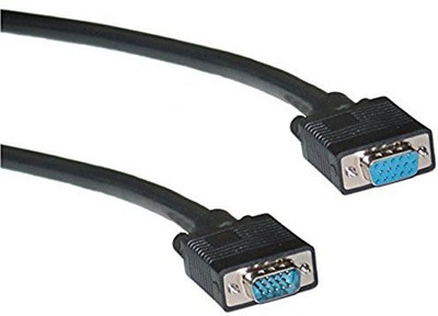 

C&E TV-out Cable 1 Feet, VGA Male to Female, Extension Cable with ferrites, Black(Black, For Xbox)