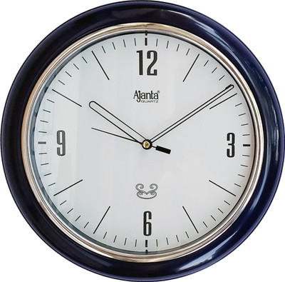 AJANTA Analog 25 cm X 25 cm Wall Clock(Blue, With Glass) AJANTA Analog 25 cm X 25 cm Wall Clock(Blue, With Glass)