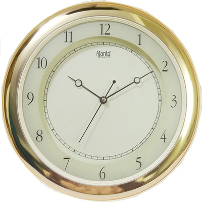 AJANTA Analog 28 cm X 28 cm Wall Clock(Beige, With Glass)