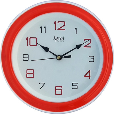 AJANTA Analog 20 cm X 20 cm Wall Clock(Red, With Glass)
