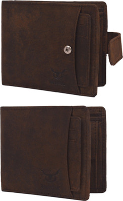 

Hidelink Men Brown Genuine Leather Wallet