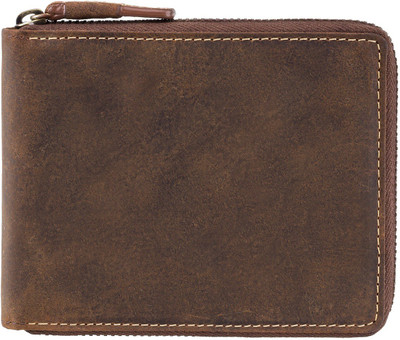 

Visconti Men Tan Genuine Leather Wallet(3 Card Slots), Oil tan