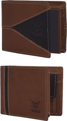 

Hidelink Men Brown Genuine Leather Wallet