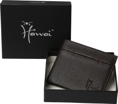 

Hawai Men Brown Genuine Leather Wallet(9 Card Slots)