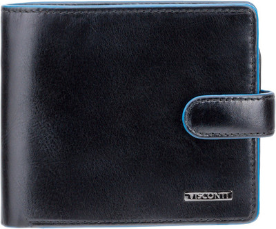 

Visconti Men Black Genuine Leather Wallet(7 Card Slots), Italian black