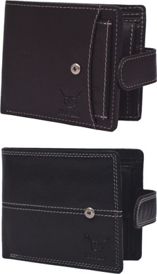 

Hidelink Men Multicolor Genuine Leather Wallet, Black & brown
