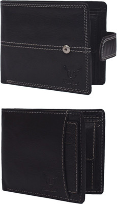 

Hidelink Men Black Genuine Leather Wallet