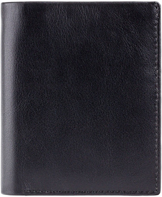 

Visconti Men Black Genuine Leather Wallet(4 Card Slots), Black & cobalt