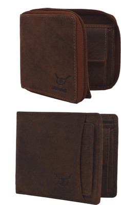 

Hidelink Men Brown Genuine Leather Wallet