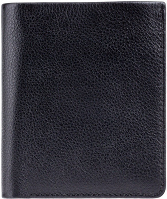 

Visconti Men Black Genuine Leather Wallet(2 Card Slots), Black;red