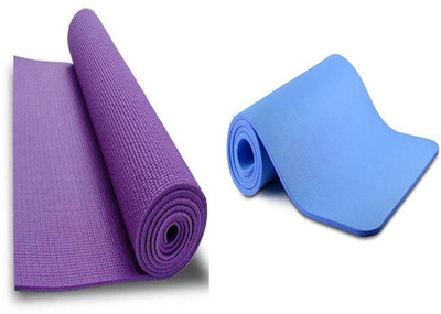 

Excite Shoppers ES_Combo_PB03 Blue 4 mm Yoga Mat, Blue;purple