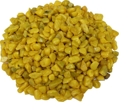 

shalimar pets Aquarium Decorative Pebbles Stones (Yellow, 1.0 KG) River Rock Unplanted Substrate(Yellow)