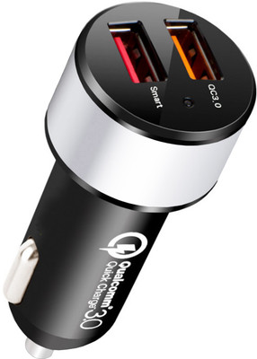 

Taslar 3.0 Amp Turbo Car Charger(Black, Silver)