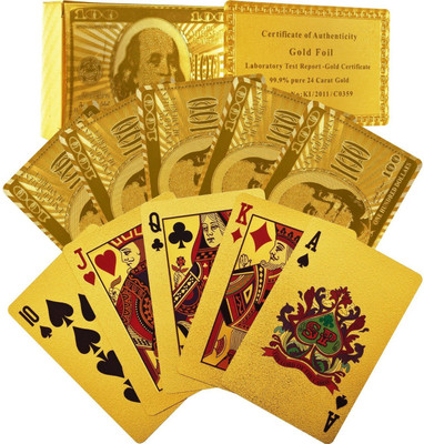 

VibeX ™ Gold Foil Coated PLAYING CARDS FULL POKER DECK(Gold)