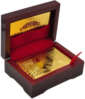 

VibeX ® Certificated Real Gold Plated Playing Cards in Presentation(Gold)