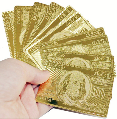 VibeX ® Luxury 24K Gold Foil Poker Playing Cards Deck(Gold)