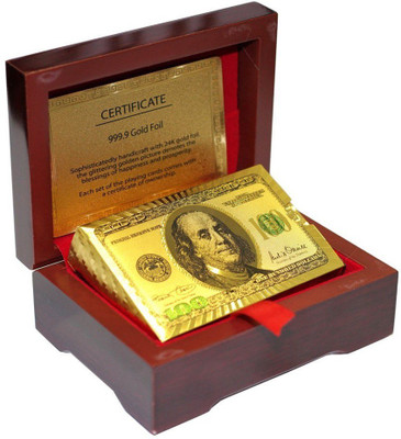

VibeX ™ Deck of 24k Gold Plated Playing Cards - Includes Bonus Cut Card!(Gold)
