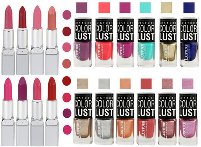 

Ramble Lipstick and Nail polish Neon Shades Gift Pack set combo 0033(Set of 20)