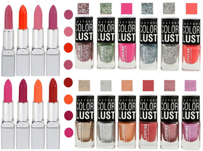 

Ramble Lipstick and Nail polish Neon Shades Gift Pack set combo 0020(Set of 20)