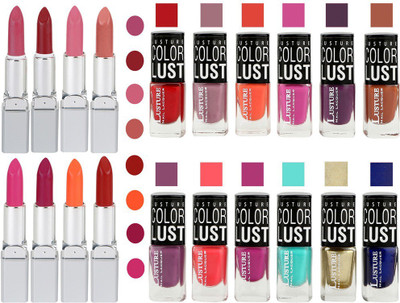 

Ramble Lipstick and Nail polish Neon Shades Gift Pack set combo 0043(Set of 20)