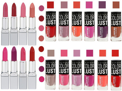 

Ramble Lipstick and Nail polish Neon Shades Gift Pack set combo 0031(Set of 20)
