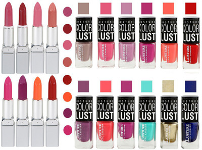 

Ramble Lipstick and Nail polish Neon Shades Gift Pack set combo 0002(Set of 20)