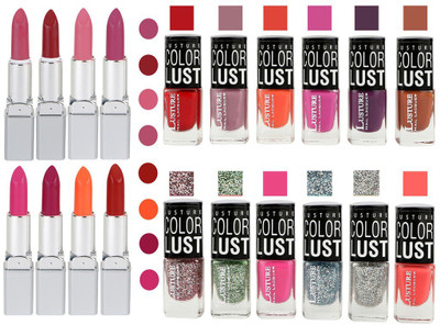 Ramble Lipstick and Nail polish Neon Shades Gift Pack set combo 00049(Set of 20)