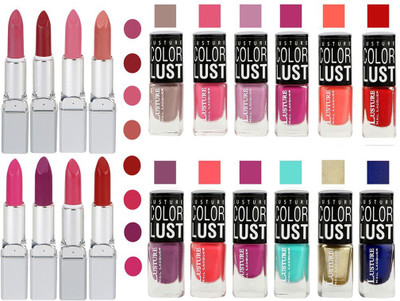 

Ramble Lipstick and Nail polish Neon Shades Gift Pack set combo 0032(Set of 20)