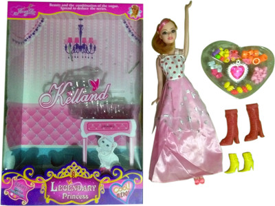 

Techhark Legendary Kelland Princess with accessories Barbie doll for girls(Multicolor)