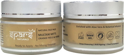

SPARS Naturals Multani Mud Face Pack with Orange Peels (Pack of 2)(100 g)