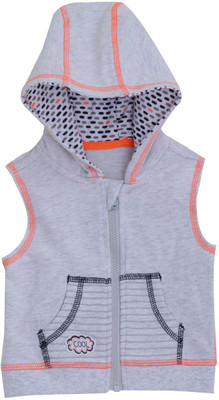 

Mini Klub Sleeveless Embroidered Baby Boys Jacket, Grey