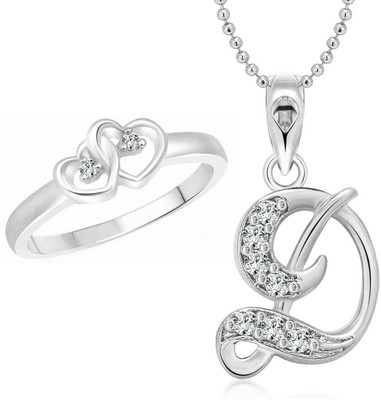 VIGHNAHARTA Alloy Gold-plated Silver Jewellery Set(Pack of 1)