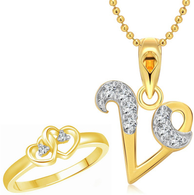 VIGHNAHARTA Alloy Gold-plated Gold Jewellery Set(Pack of 1)