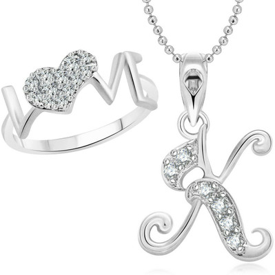 VIGHNAHARTA Alloy Gold-plated Silver Jewellery Set(Pack of 1)