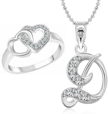 VIGHNAHARTA Alloy Gold-plated Silver Jewellery Set(Pack of 1)