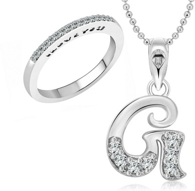 VIGHNAHARTA Alloy Gold-plated Silver Jewellery Set(Pack of 1)